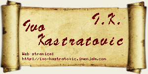 Ivo Kastratović vizit kartica